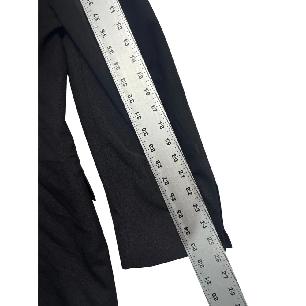 Stafford 46R 40x32 Black Tuxedo 2pc Pant Suit Wool Satin Dinner Formal Evening